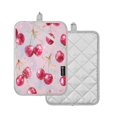 thumbnail image 2 of 2 Pack Pot Holders for Kitchen Heat Resistant Hot Pads Sets for Cooking Baking Watercolor Sparkling Cherries, 2 of 7