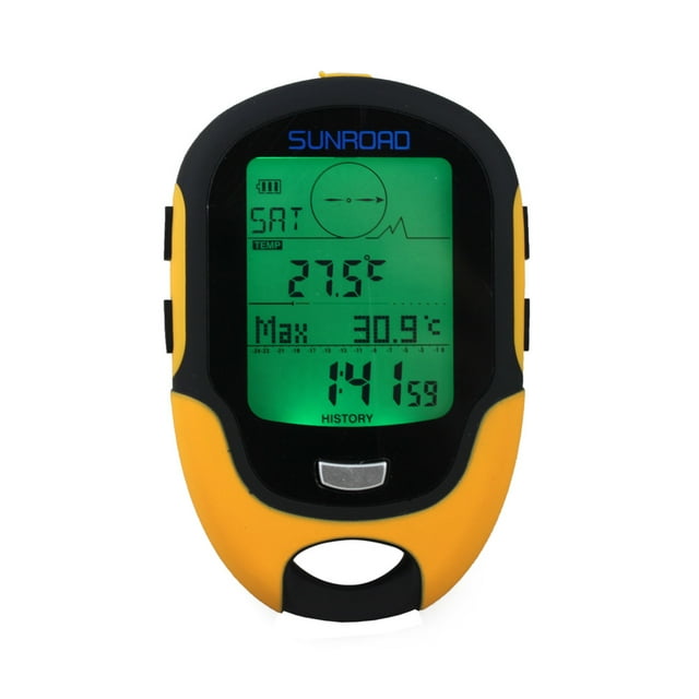 SUNROAD Altimeter,Fr500 Lcd Altimeter Led Torch Compass Thermometer Weather Barometer Compass Thermometer Altimeter Barometer Compass Weather Lcd Led Torch Handheld Altimeter Sunroad Fr500 Altimeter