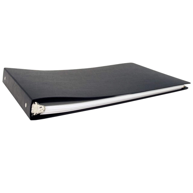 8.5x14 Binder Poly Panel Featuring a 1"" Round Ring Black