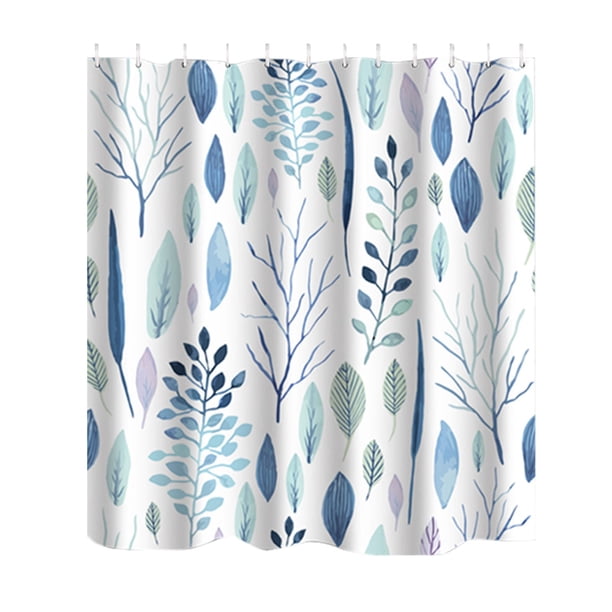 Cortina De Ducha Para Baño Con Estampado Abstracto De Plantas Y Flores, Cortina De Poliéster Impermeable Para Separar El Baño, Cortina De Puerta