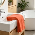 thumbnail image 6 of Yhmxh Large Ribbed Microfiber Bath Towel, 55.1x27.6in Ultra Soft Quick Dry Absorbent Bath Sheet, Oversized Plush Coral Fleece Towel for Shower, Spa, Gym, Travel and Beach (Machine washable), 6 of 6