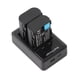 thumbnail image 1 of Lp e6 e6n kit de batería y cargador 2pcs 7.4v 2650mah batería con 1pc led2 lpe6 batería de cámara dual batería cargador de puertio usb puertio usb pantalla led reemplazo para 5d, 1 of 7