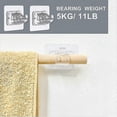 thumbnail image 2 of Curtain Rod No Drilling, 8 Pcs Adhesive Curtain Rod Holder Hooks High Quality, 2 of 4
