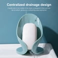 thumbnail image 3 of Visland 2PCS Soap Saver Dish with Drain, Leaf Shape Soap Holder with Suction Cup, Self Draining Soap Dish Holder Waterfall Soap Tray, Bar Soap Holder for Shower Bathroom Kitchen Sink, 3 of 6