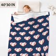 thumbnail image 4 of Baseball Blanket, Baseball Gift for Boys Men Girl Baseball Heart Throw Blanket Sport Ball Game 40"x50" for Kid Warm Cozy Soft Plush Lightweight Bedding Sofa and Living Room, 4 of 6