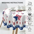 thumbnail image 6 of 4th of July Tablecloth Round 60 Inch Patriotic American Flag Firework Tablecloth Washable Table Cover Reusable Memorial Day Tablecloth for Home Party Picnic, 6 of 6