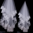 thumbnail image 4 of DESIGNICE Lace Edge Long Cathedral Wedding Bridal Veil Accessory Headwear, 4 of 4