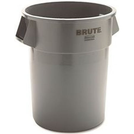 Gallon Brute Round Container Lid - Brute Heavy-Duty Round Trash Can Without Lid, Gray, 55 Gallons