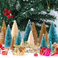 thumbnail image 4 of Árbol de Navidad Hatisan Mini artificial con base de madera, 30 unidades, 4 of 8