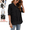 Black/422/G, variant on Women's Plus Size Tops Summer Cotton Floral Emboridered Button Down Short Sleeve Shirts Boho Mexican Button Up Shirts for Women Casual Loose Peasant Tunic-Black/422/G-2XL