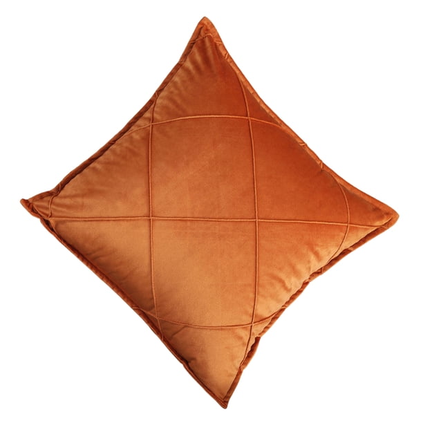 Yuarrent Funda de cojín de terciopelo, Simple, suave, grande, con celosía, Color sólido, funda de almohada nórdica, funda de cojines lavables, silla Suministros térmicos Naranja Yuarrent HA077074-02
