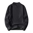 thumbnail image 4 of Wutalume Men's Solid Color Fleece-Lined Knitted Sweater for Casual Base Layer, Warm and Soft, Perfect for Everyday Comfort and Winter Style,Dark Gray L, 4 of 4