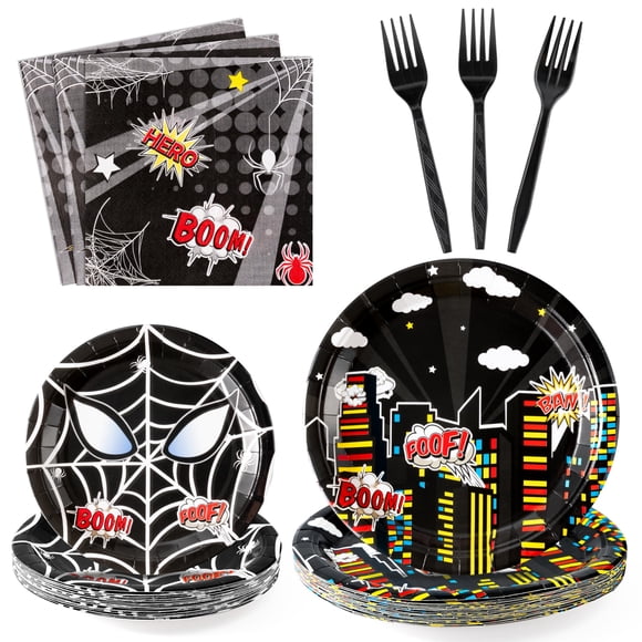Servilletas Andi Cppss Black Spider de Party Supplies, 96 unidades