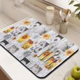 thumbnail image 3 of 2 Pack Washable Rubber Sunflower Cute Floral Dish Drying Mats for Kitchen Counter Home Large Coffee Bar Pad Accessories and Decor for Utensils Stemware (2pcs 18''x24''+19.5''x12''), 3 of 5