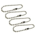 thumbnail image 4 of MasteelfCA 200PC Long Bead Connector Clasp Ball Chain Keychain Tag Key Rings Adjustable Antiqued Metal Bead Steel Chain (Silver), 4 of 6