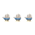 thumbnail image 3 of Wosthever Madera Barco Adornos Recipiente Manualidades Náutico Figurita de Modelo Azul 3Conjunto, 3 of 6