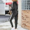 thumbnail image 4 of Fanxing 2024 Clearance Women's Velour Tracksuits Set Zipper Hooded Sweatshirt with Sweatpants Long Sleeve 2 Piece Joggers Outfits S,M,L,XL,XXL, 4 of 7