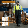 thumbnail image 5 of RefrigiWear Men's ErgoForce Waterproof Low Bib Overalls - Durable, Insulated, Flexible Work Bibs for Cold Weather, -30°F Comfort, 5 of 7