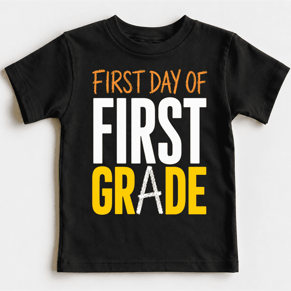 Godmerch Boys Girls First Day of First Grade Back To School Cotton Shirts Graphic Comfortable Tee