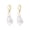 A, variant on Vissen White Pearl Drop Dangle Earrings For Women Gold Plated Pierced Twist Statement Earring Elegant Jewellery