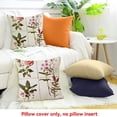 thumbnail image 4 of FCXZI Floral Square Cushion Cover for Home Sofa Couch Linen 100% 18x18in, 4 of 5
