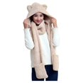 thumbnail image 5 of Scarf for Women Scarves for Women Lightweight Women Cute Thick Hat Ear Protectors Warm Plush Hat Scarf Gloves Set, 5 of 5