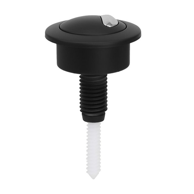 BUYISI Black Toilet Push Button Dual Flush Compatible With For Twyford And Vitra Black+Sliver