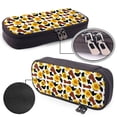 thumbnail image 4 of Picia Cow Print Sunflower Pattern Large Capacity PU Leather Pencil Case Organizer Pen Marker Holder Double Zipper Storage Bag Big Pencil Pouch for College Office, 4 of 6