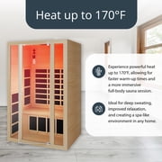 JNH Lifestyles Ensi+ 2 Person Ultra-Low EMF Far Infrared Sauna, Personal Indoor Luxury Spa for House and Gym