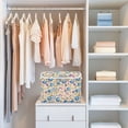 thumbnail image 4 of Yayeee Collapsible Cube Storage Bin with Lid Fabric Closet Decorative Basket with Handles, Blue Dice Pattern, 4 of 7