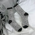 thumbnail image 5 of Fuzoiu Black Leopard Print Athletic Crew Socks for Men & Women,Casual Crew Socks,Above Ankle Crew Socks for Business, Casual, 5 of 6