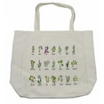 thumbnail image 1 of Periwinkle Shopping Bag, Herbs for Memory Focus and Brain Work Educational Plant Design, Eco-Friendly Reusable Bag for Groceries Beach and More, 15.5" X 14.5", Cream, by Ambesonne, 1 of 2
