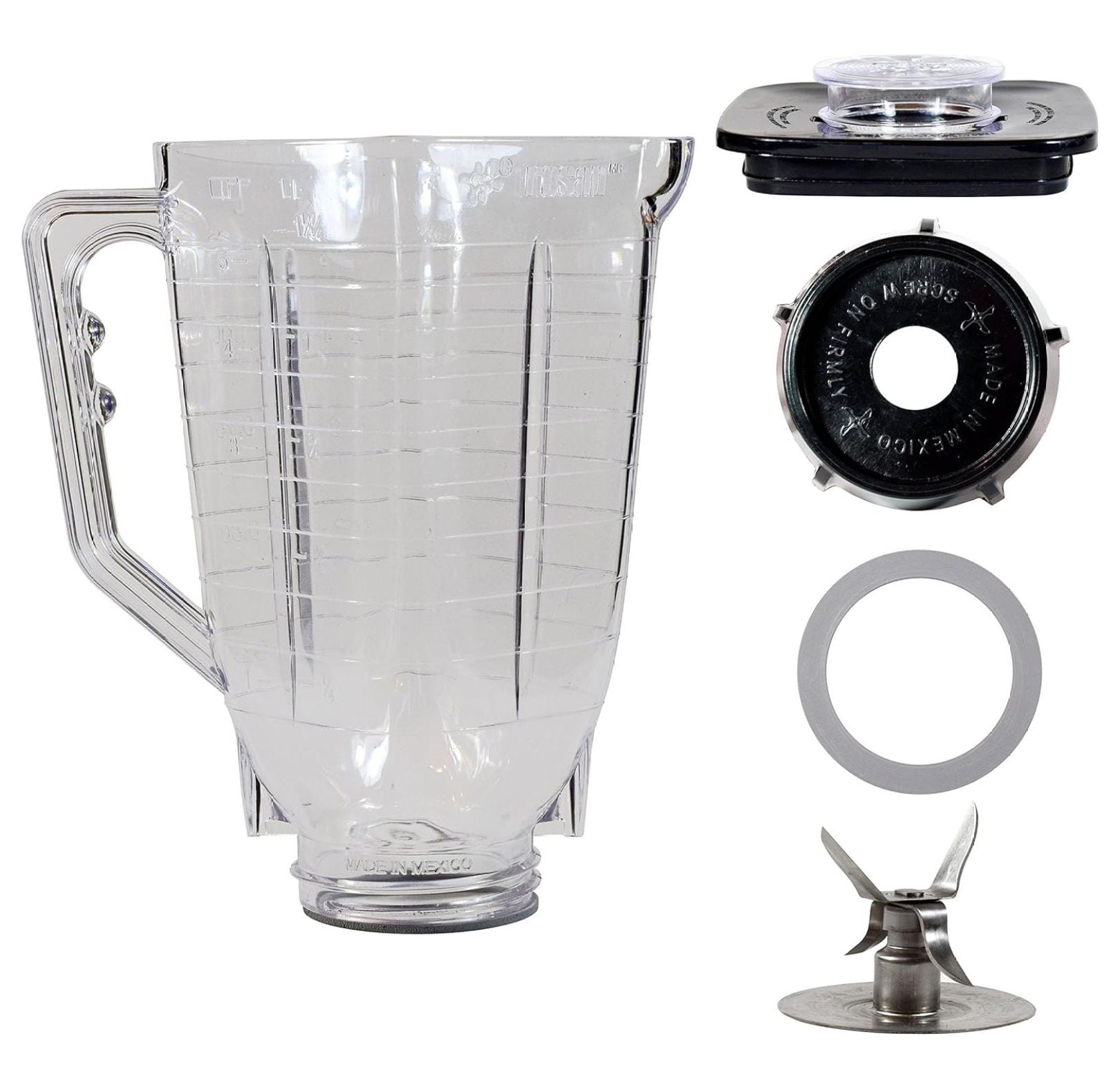 083818-002-089, Blender Jar, Plastic, Cloverleaf fits