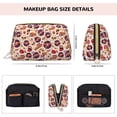 thumbnail image 5 of Xecao rock music Skull record Print Fashion Makeup PVC Bag Large Capacity Travel Cosmetic Bag for Women Organizer Toiletry Clutch, 5 of 8