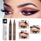 thumbnail image 4 of NEW 4-pronged Brow Pencil Pencil Waterproof Microblading Eye Brow Eyeliner Eyebrow Pen Pencil Brush Makeup Tools, 4 of 4
