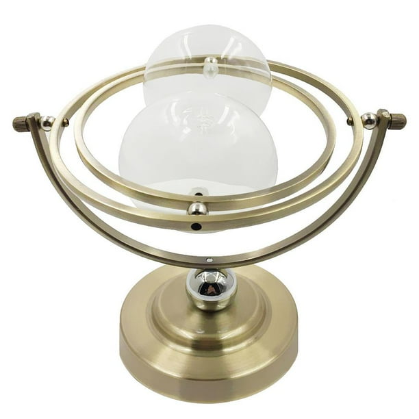 1 pieza de reloj de mesa giratorio de metal con forma de globo de 15 minutos 2 anillos