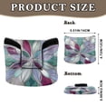 thumbnail image 2 of Haosy Violet Red Floral Stained Glass Golf Mallet Putter Cover Strong Magnetic Leather Golf Club Headcover Closure, 2 of 7