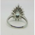 thumbnail image 4 of 1.53 Cts Pear Paraiba Apatite and Diamond Cluster 14k White Gold Ring, 4 of 7