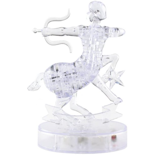 3D Crystal Puzzle with Lightup Base for Adult, 3D Zodiac Puzzle