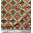 thumbnail image 1 of Soimoi Rayon Crepe Fabric Floral Mandala Decor Fabric Printed Yard 46 Inch Wide, 1 of 3