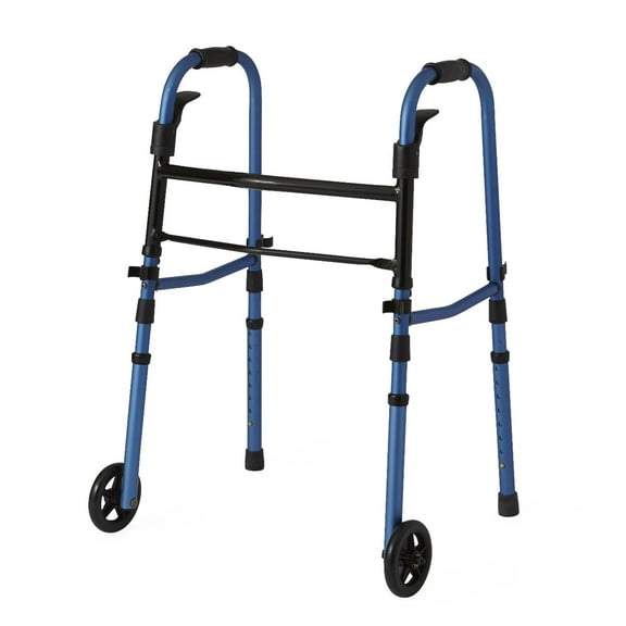 Medline Folding Walker With Wheels
