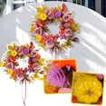 thumbnail image 2 of Corona, corona de flores de rosas, decoración para colgar en la puerta, accesorios para festivales, colgar en la pared de la ventana, 2 of 9