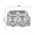 thumbnail image 3 of Kid Feeding Mat Baby Stainless Steel Bowl Compartment Container Storage Tray Food Dinner Trays Food Container 03, 3 of 6
