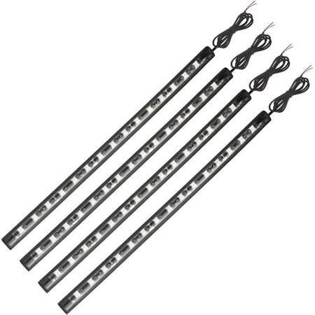 EverBright White Golf Cart Lights Car Underglow Led Strip Lights for Marine Boat Deck Motorcycles Kayak Interior Exterior 5050 Chipset 15SMD Waterproof IP67 DC 12V(Pack of 4)