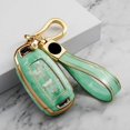 thumbnail image 1 of Car Key Fob Cover Case Protector Jade Style TPU Car Key Fob Case Cover 3 Buttons For Hyundai Veloster 2017-2019, 1 of 10