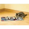 thumbnail image 2 of Drymate Cat Bowl Placemat, Pet Food Feeding Mat - Absorbent Fabric, Waterproof Backing, Slip-Resistant - Machine Washable/Durable (12” x 20”) (Cool Cat Grey), 2 of 5
