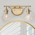 thumbnail image 2 of LNC 2-Light Modern Gold Bathroom Vanity Light with Glass Shade, 2 of 9