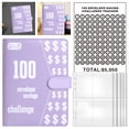 thumbnail image 4 of (Combinación A+B) Reto Pareja 100 Días para Ahorrar Dinero Cuaderno Sueltas para Ahorrar Dinero (Morado Sin Candado) Morado (25 Film Cuadriculado + 1 Pegatina), 4 of 9