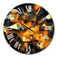 thumbnail image 2 of Designart "Cubist Visions in Gold I" Cubism Oversized Wall Clock, 2 of 5