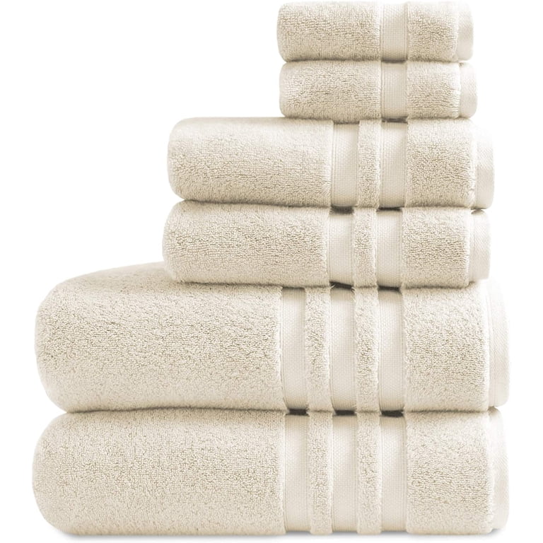 Trident Finesse Modern6 PiecesExtra Absorbent Bath Towel SetLinen